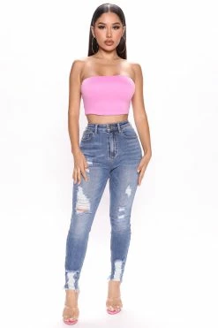 Fashion Nova The Comeback High Rise Skinny Jeans - Medium Blue Wash