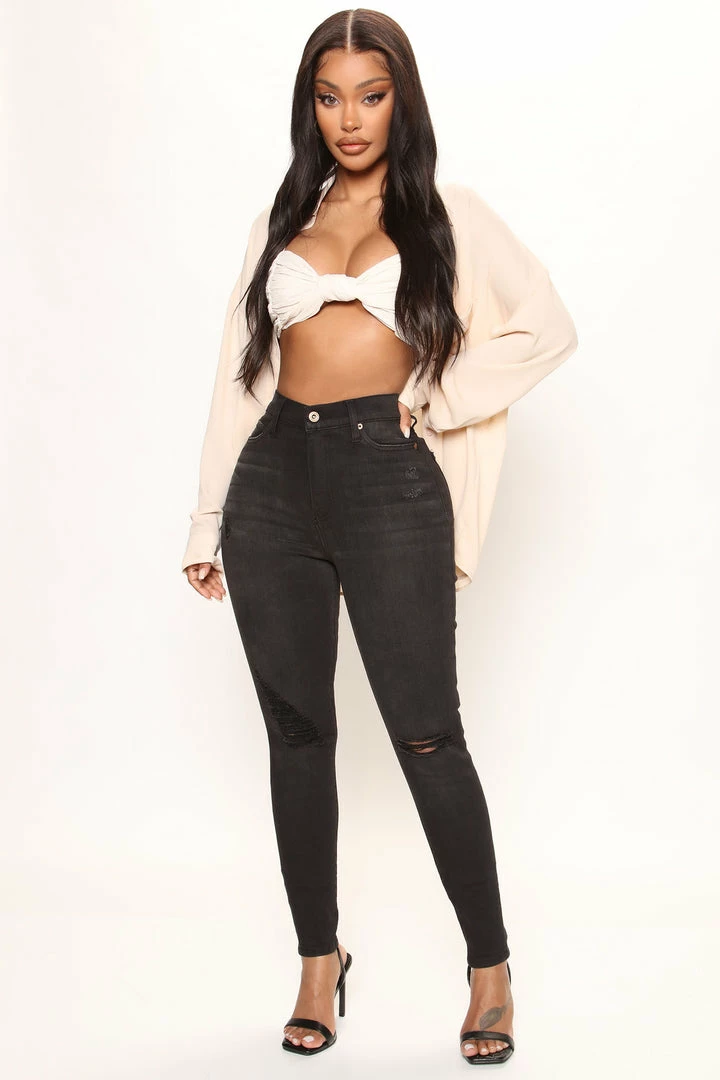 Coupon 🥰 Fashion Nova Recycled High Waisted Stretch Skinny 👖 Jeans - Black Wash 😀 3 Fashion Nova Recycled High Waisted Stretch Skinny Jeans - Black Wash