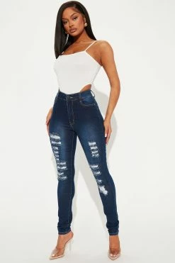 Fashion Nova Drive To The Ocean Jeans - Dark Denim