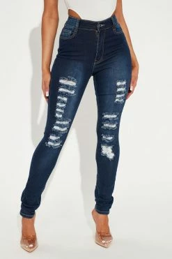 Fashion Nova Drive To The Ocean Jeans - Dark Denim