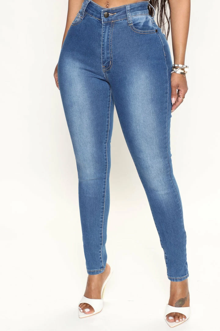 Fashion Nova Isabella High Waisted Skinny Jeans - Medium Wash