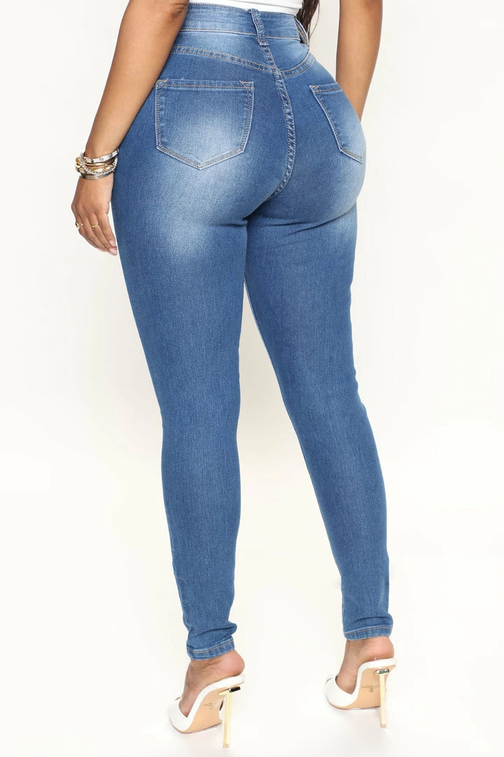 Fashion Nova Isabella High Waisted Skinny Jeans - Medium Wash