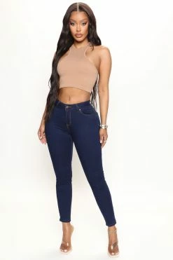 Fashion Nova Skinny Jeans Booty Booty Booty Everywhere Shaping Denim - Dark Wash