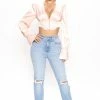 Fashion Nova Til' Sunset Slim Straight Leg Jeans - Light Blue Wash