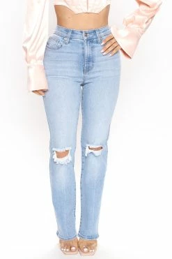 Buy ๐ Fashion Nova Til' Sunset Slim Straight Leg ๐ Jeans - Light Blue Wash ๐คฉ 9 Fashion Nova Til' Sunset Slim Straight Leg Jeans - Light Blue Wash