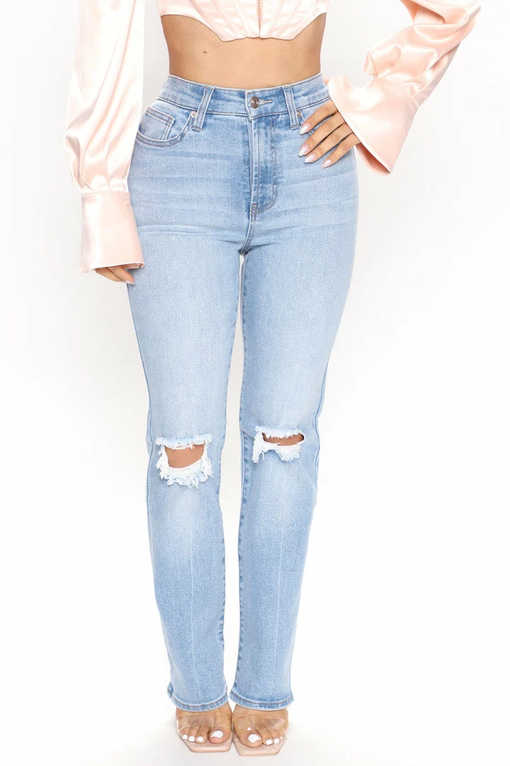 Buy ๐ Fashion Nova Til' Sunset Slim Straight Leg ๐ Jeans - Light Blue Wash ๐คฉ 4 Fashion Nova Til' Sunset Slim Straight Leg Jeans - Light Blue Wash