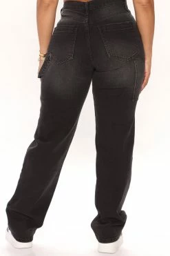 Coupon π Fashion Nova Work It Utility Straight Leg π Jeans - Black 𧨠7 Fashion Nova Work It Utility Straight Leg Jeans - Black