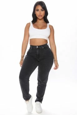 Fashion Nova Very Special High Rise Mom Jeans - Black