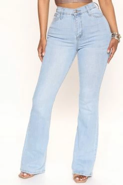 Deals ๐ Fashion Nova Music Note Stretch Flare ๐ Jeans - Light Blue Wash ๐งจ 12 Fashion Nova Music Note Stretch Flare Jeans - Light Blue Wash