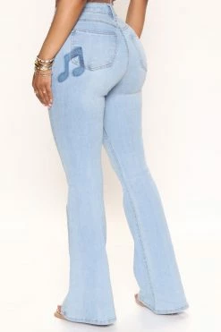 Deals ๐ Fashion Nova Music Note Stretch Flare ๐ Jeans - Light Blue Wash ๐งจ 13 Fashion Nova Music Note Stretch Flare Jeans - Light Blue Wash