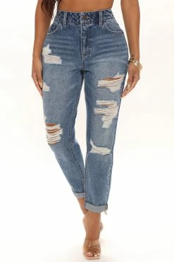 Fashion Nova Boyfriend Jeans Your Next Boyfriend Skinny Jeans - Dark