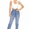 Fashion Nova Show Up Straight Leg Jeans - Medium Wash