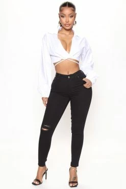 Fashion Nova Headliner Hyper Stretch Skinny Jeans - Black