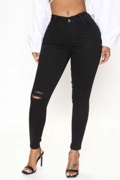 Fashion Nova Headliner Hyper Stretch Skinny Jeans - Black
