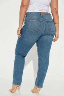 Fashion Nova I Got It From My Mama Jeans - Medium Wash Mom Jeans