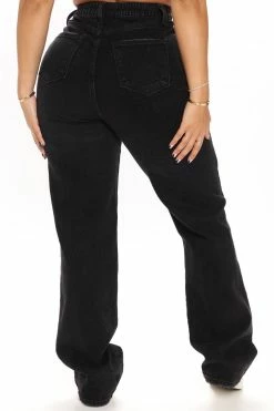 Fashion Nova Amsterdam Elastic Waistband Boyfriend Jeans - Black