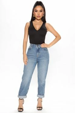 Fashion Nova Petite I Got It From My Mama Jeans - Medium Wash Skinny Jeans