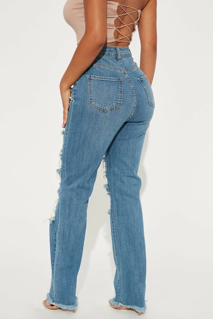 Cheap ๐ Fashion Nova Petite Don't Get Crossed Over Slouch Fit ๐ Jeans - Medium Blue Wash โ๏ธ 5 Fashion Nova Petite Don't Get Crossed Over Slouch Fit Jeans - Medium Blue Wash