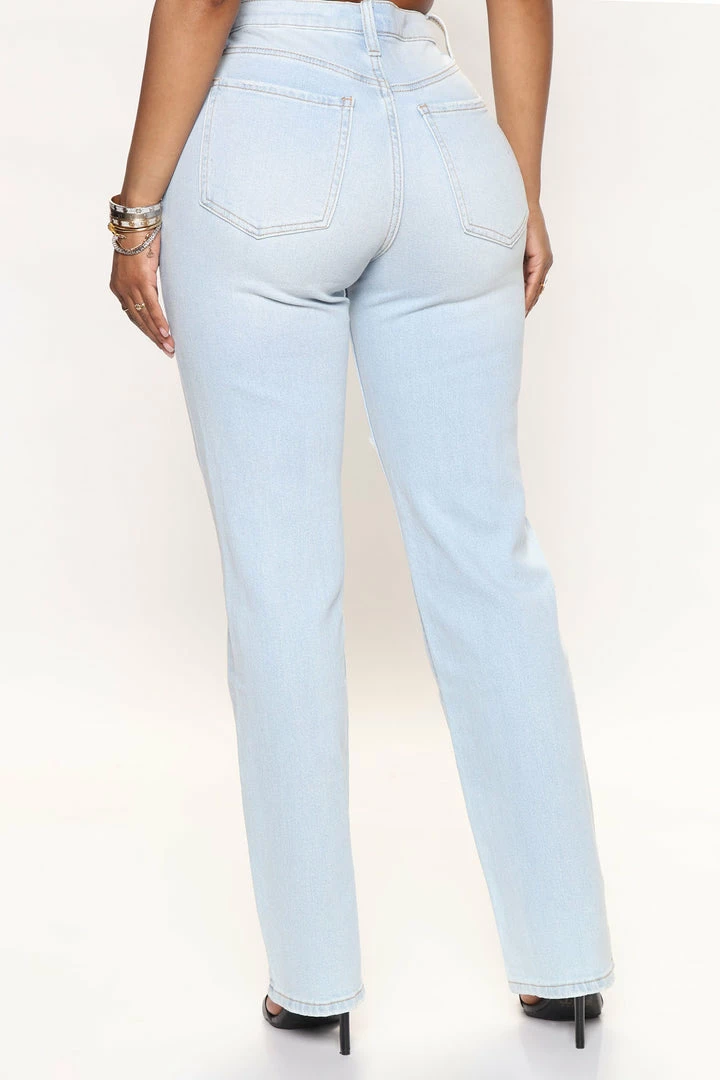 Cheapest ๐ Fashion Nova Goin' The Distance Straight Leg ๐ Jeans - Light Wash โ๏ธ 6 Fashion Nova Goin' The Distance Straight Leg Jeans - Light Wash