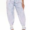 Fashion Nova Daydreamer High Rise Baggy Mom Jeans - Violet