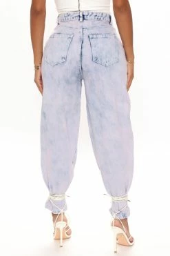 Fashion Nova Daydreamer High Rise Baggy Mom Jeans - Violet