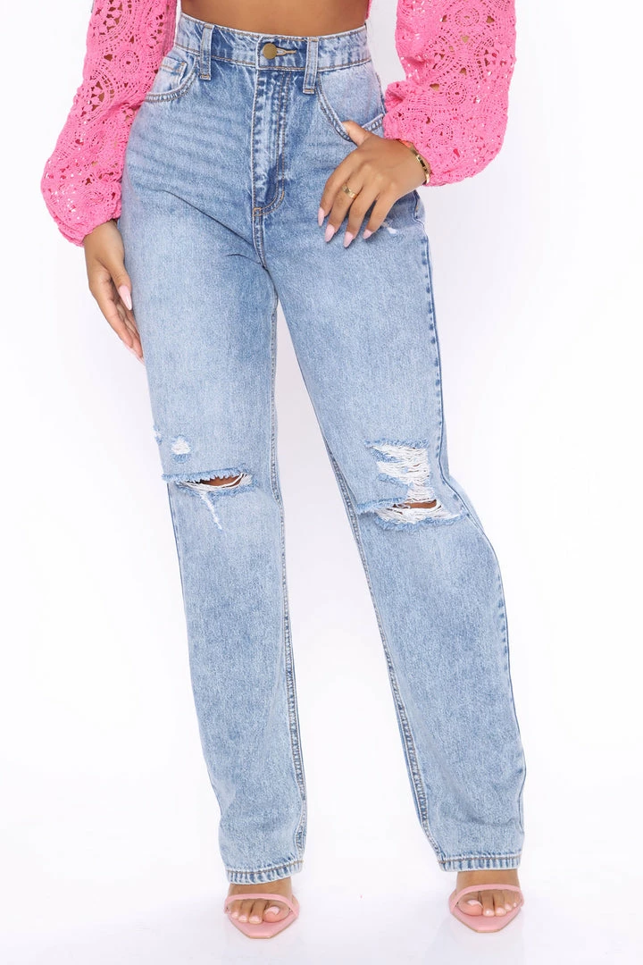 Best reviews of ๐ Fashion Nova She's A Riot Super High Rise Straight Leg ๐ Jeans - Medium Blue Wash โจ 5 Fashion Nova She's A Riot Super High Rise Straight Leg Jeans - Medium Blue Wash