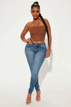 Fashion Nova Turn Back Time Curvy Skinny Jeans - Medium Wash