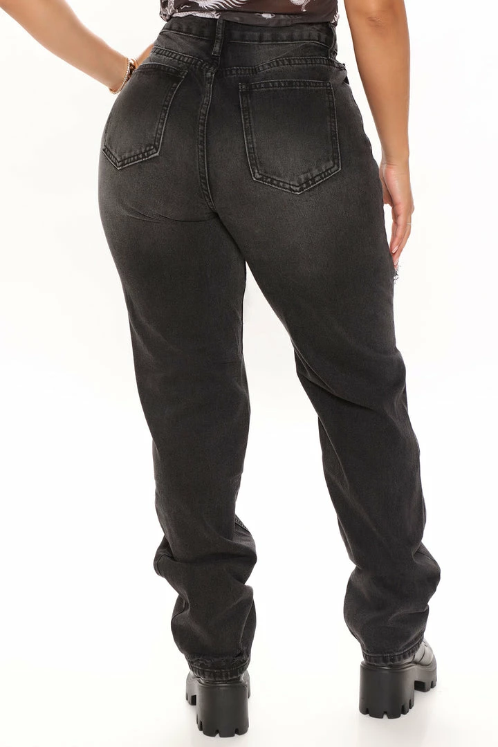 Hot Sale ๐งจ Fashion Nova Keep On Dancing Distressed Boyfriend ๐ Jeans - Black Straight Leg ๐ Jeans ๐ 6 Fashion Nova Keep On Dancing Distressed Boyfriend Jeans - Black Straight Leg Jeans