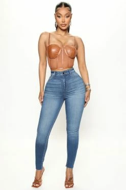 Fashion Nova Hayden Hyper Stretch Skinny Jeans - Medium Wash