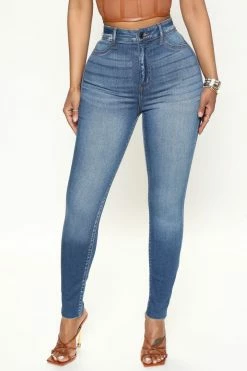 Fashion Nova Hayden Hyper Stretch Skinny Jeans - Medium Wash
