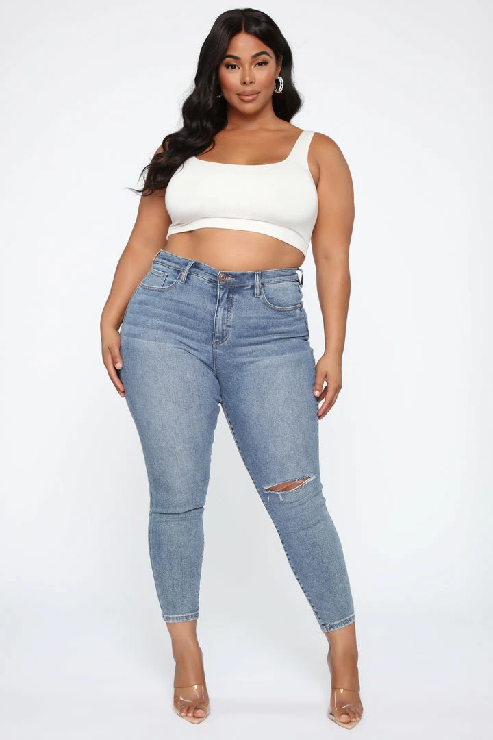 Fashion Nova Skinny Jeans Need A Pick Me Up Ultra High Rise Jeans - Light Blue Wash
