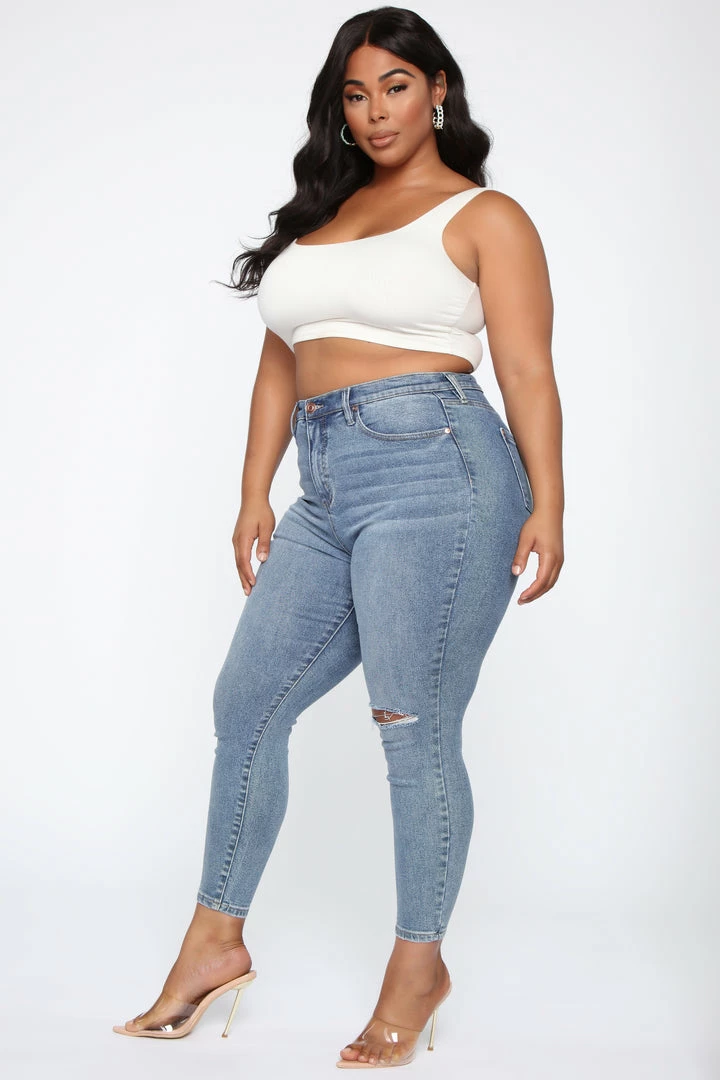 Fashion Nova Skinny Jeans Need A Pick Me Up Ultra High Rise Jeans - Light Blue Wash