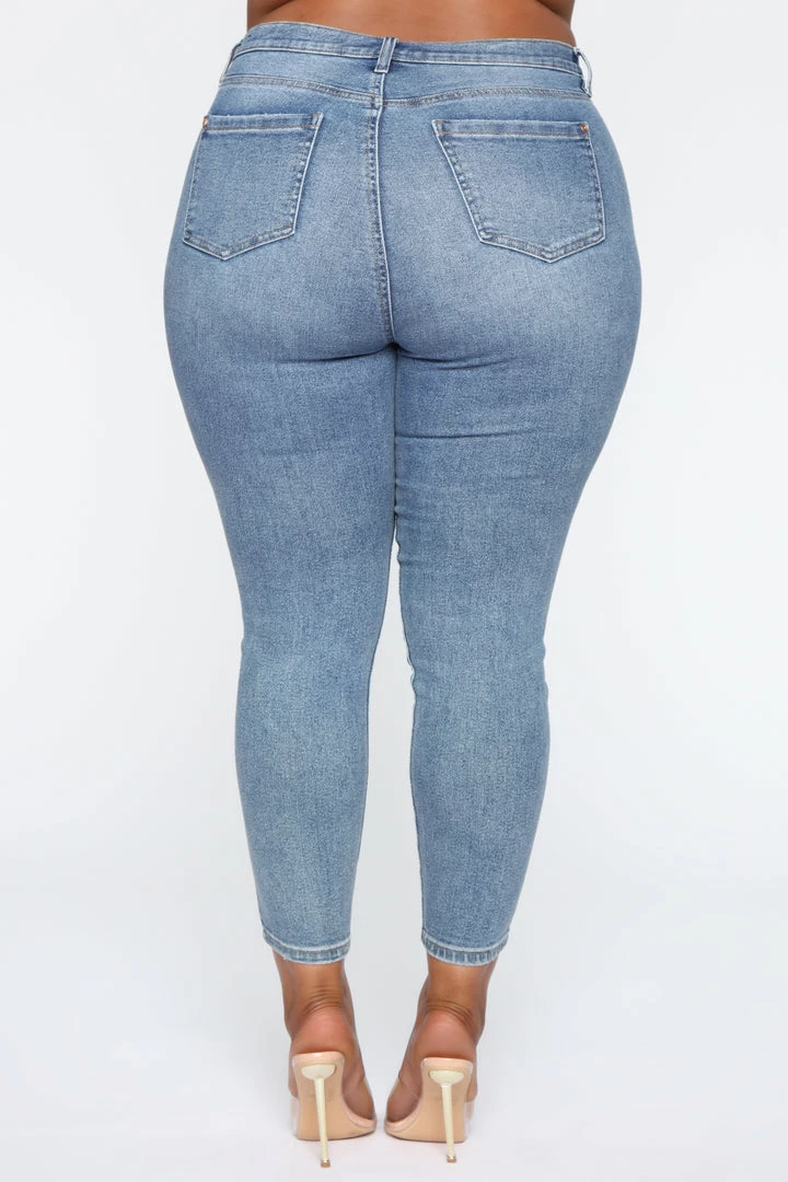 Fashion Nova Skinny Jeans Need A Pick Me Up Ultra High Rise Jeans - Light Blue Wash
