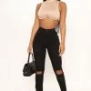 Fashion Nova Say Yes To Distress Jeans - Black Skinny Jeans
