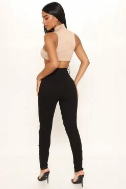 Fashion Nova Say Yes To Distress Jeans - Black Skinny Jeans