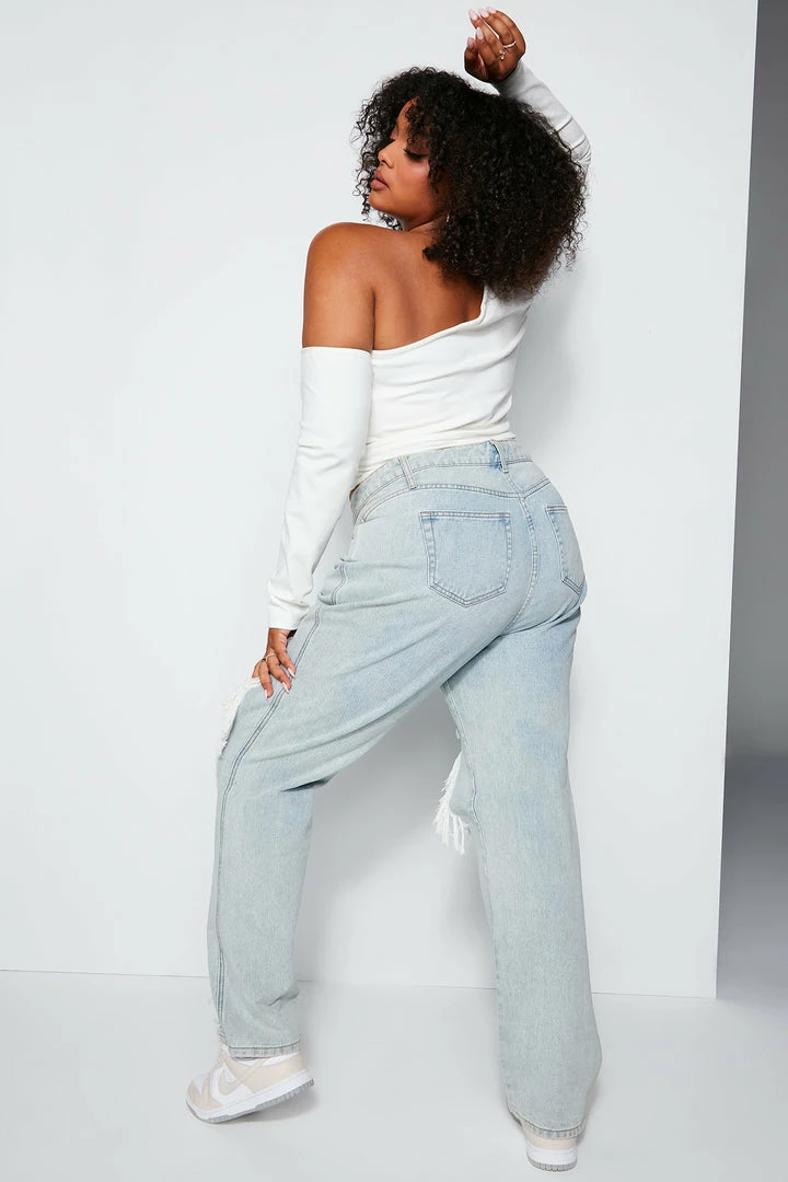 Best Pirce ๐ Fashion Nova Feed My Ego Slouch Fit ๐ Jeans - Light Blue Wash ๐งจ 9 Fashion Nova Feed My Ego Slouch Fit Jeans - Light Blue Wash