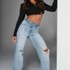New ๐ฅ Fashion Nova Only Angel Crossover Straight Leg ๐ Jeans - Medium Blue Wash ๐ฏ 1 Fashion Nova Only Angel Crossover Straight Leg Jeans - Medium Blue Wash
