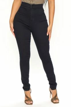 Fashion Nova Skinny Jeans Petite Super High Waist Denim Skinnies - Indigo