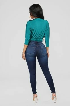 Fashion Nova Alexa High Rise Booty Lifter Skinny Jeans - Dark Denim