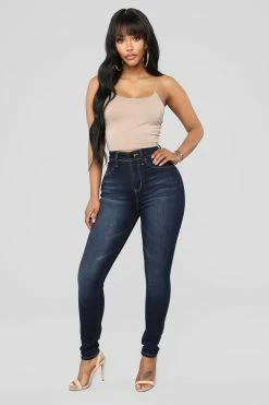 Fashion Nova Statuesque Booty Lifting Jeans - Dark Denim