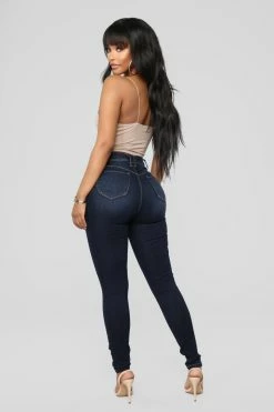 Fashion Nova Statuesque Booty Lifting Jeans - Dark Denim