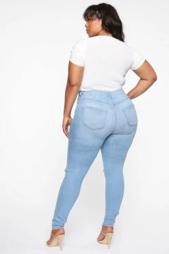Fashion Nova Tough Luck Jeans - Light Blue