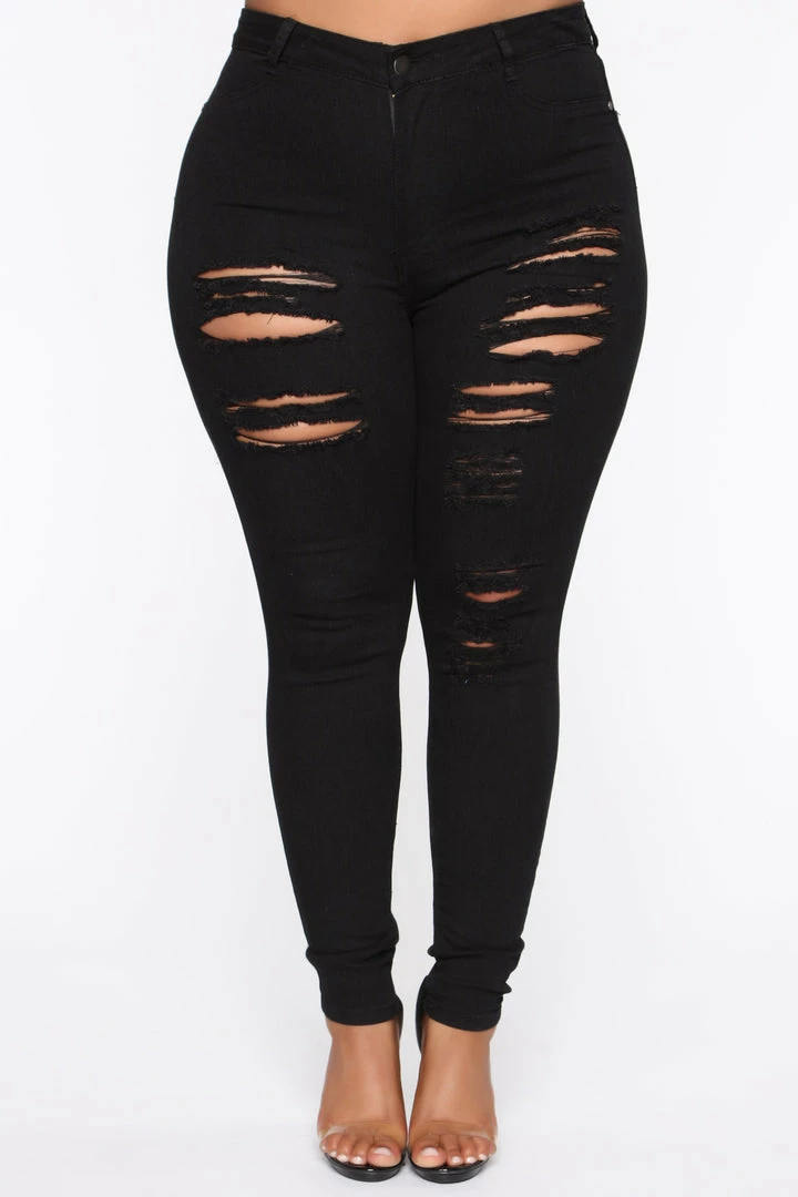 Fashion Nova Tris II Skinny Jeans - Black