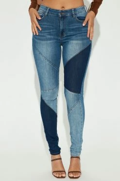 Fashion Nova Tall Stay In Line Mid Rise Skinny Jeans - Medium Wash