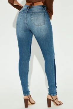 Fashion Nova Tall Stay In Line Mid Rise Skinny Jeans - Medium Wash