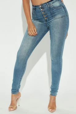 Fashion Nova Tall Nequita High Rise Skinny Jeans - Light Blue Wash