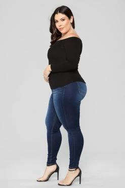 Fashion Nova Alexa High Rise Booty Lifter Skinny Jeans - Dark Denim