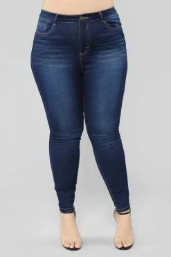 Fashion Nova Alexa High Rise Booty Lifter Skinny Jeans - Dark Denim