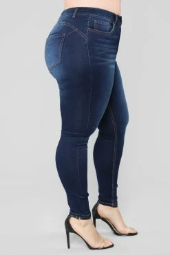 Fashion Nova Alexa High Rise Booty Lifter Skinny Jeans - Dark Denim