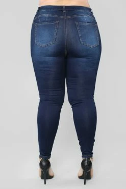 Fashion Nova Alexa High Rise Booty Lifter Skinny Jeans - Dark Denim